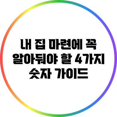 내 집 마련에 꼭 알아둬야 할 4가지 숫자 가이드