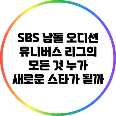 SBS 남돌 오디션 유니버스 리그의 모든 것: 누가 새로운 스타가 될까?