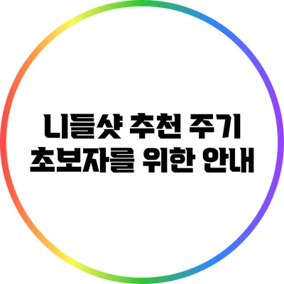 니들샷 추천 주기: 초보자를 위한 안내