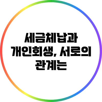 세금체납과 개인회생, 서로의 관계는?