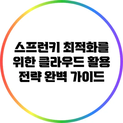 스프런키 최적화를 위한 클라우드 활용 전략 완벽 가이드