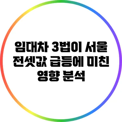 임대차 3법이 서울 전셋값 급등에 미친 영향 분석