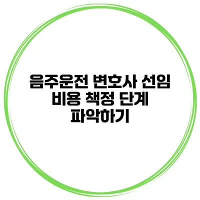 음주운전 변호사 선임 비용 책정 단계 파악하기