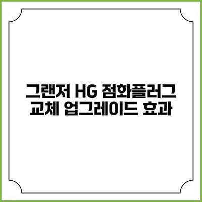 그랜저 HG 점화플러그 교체 업그레이드 효과