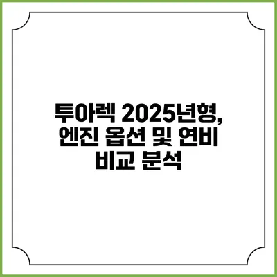 투아렉 2025년형, 엔진 옵션 및 연비 비교 분석