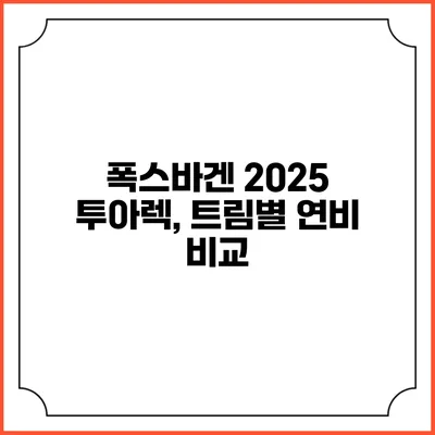 폭스바겐 2025 투아렉, 트림별 연비 비교